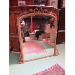 A 19th Century gilt and gesso frame mirror with rope twist decoration, a/f,
