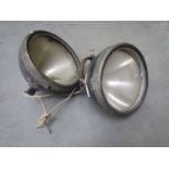 A pair of CAV vintage head lamps a/f