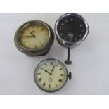 A Jaeger and two Smiths car clocks a/f