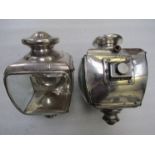 A pair of silver plated Ducellier lamps