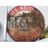 "It British Petrol - Regent" circular sign