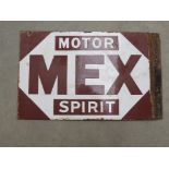 A double sided enamel sign "Motor Mex Spirit"