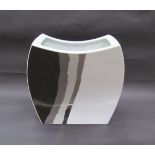 A Rosenthal studio linie white glass porcelain vase with black,