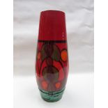 A Poole pottery, large hand painted Delphis range vase circa 1960's/70's, 40.