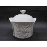 A Kaiser lidded bowl of white matt glaze designed by Manfred Frey,