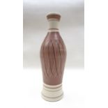 A Poole Pottery contemporary vase, salmon glazes and line detail, Alfred Read No 692,