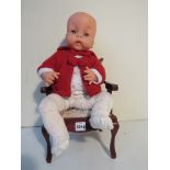Roddy Doll 19in high moving eyes with chair