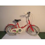 A Raleigh apple child's bike 11" frame 16" wheels