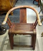 A late 19th century Chinese country arm chair