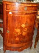 A bow mouth inlaid rosewood cabinet