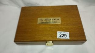 A 2005 Allied Forces silver proof coin collection in case and with certification