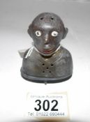 A cold painted bronze monkey scent burner