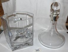 A Villeroy and Boch ice bucket and a decanter with silver collar
 
Villeroy and Boch ice bucket