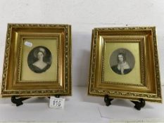 2 framed and glazed coloured engravings being 'Eleanor' by J Cochran and 'Lady Chesterfield' by E