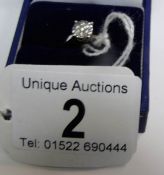 A 9ct white gold ring set diamonds,