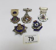 3 silver gilt Masonic institute for girls medals,