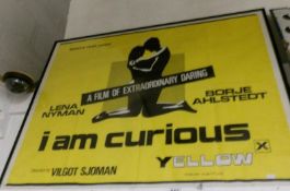 An original quad poster for 'I am Curious Yellow',