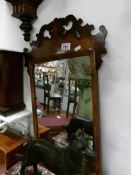 A mahogany framed mirror