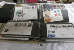 3 folders of first day covers, 1950/60/70/80's, Gb,