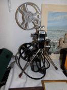 An early 20th century movie projector