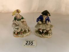 A pair of 19th century continental figures,