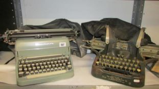 An early Oliver typewriter and one other