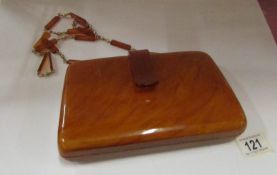 An Art Deco perspex hand bag