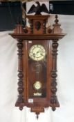 A late 18th / early 19th century Gustav Becker wall clock