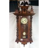A late 18th / early 19th century Gustav Becker wall clock