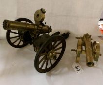 A brass cannon and one other
 
Approximate length is 35cm
No damage observed