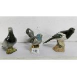 A Beswick lark, magpie and pigeon.
 
This is in good condition with no damage observed