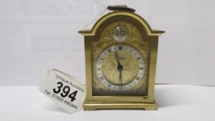 A small brass clock