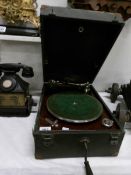 A 'Sylvaphone' picnic gramaphone