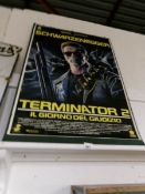 An original Italian 'Terminator 2' quad poster
