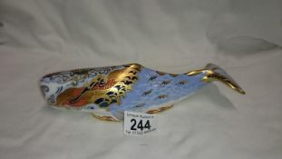 A Royal Crown Derby paperweight, Ocean Whale
 
This is in good condition with no damage