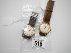 An Omega wrist watch and a Roamer wrist watch
 
Omega approximately 25mm watch head and working