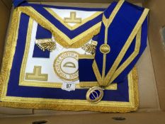 A Yorkshire North and East Riding Masonic apron,