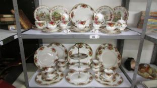 54 pieces of Royal Albert Old Country Roses tea ware