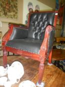 An Edwardian arm chair