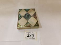 An abalone and mother of pearl card case