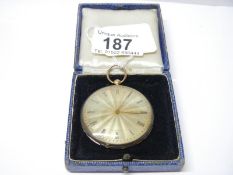 A yellow metal pocket watch