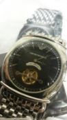 A Gent's Emporio Armani Meccanico automatic wrist watch, in working order