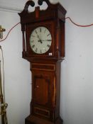 A Round dial Grandfather clock with later movement