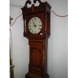 A Round dial Grandfather clock with later movement