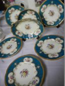 A 7 piece Cauldon china dessert set made for Waring and Gillow