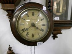 A post office wall clock by Worcester maker