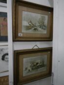 A pair of 19th century framed and glazed watercolours signed Albert Bowers