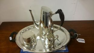 A Kronen Denmark silver plated teaset