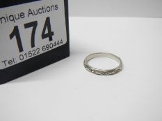 A white gold and diamond eternity ring, size O