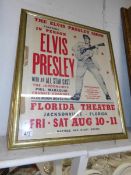 An Elvis Presley poster for his 1956 Florida theatre show
 
Size including frame approximately